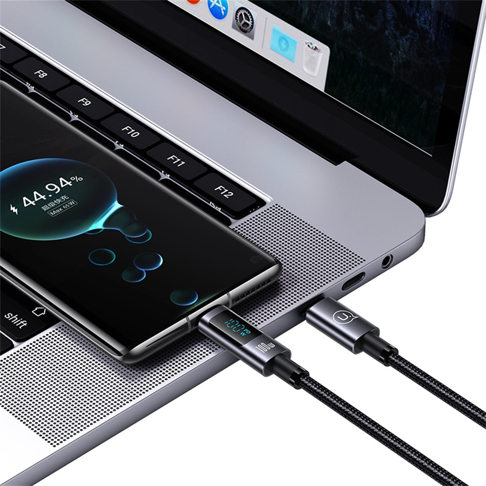 USAMS SJ671 Sufeng Series 100W USB-C to USB-C Fast Charging Digital Display Cable (1.2m)