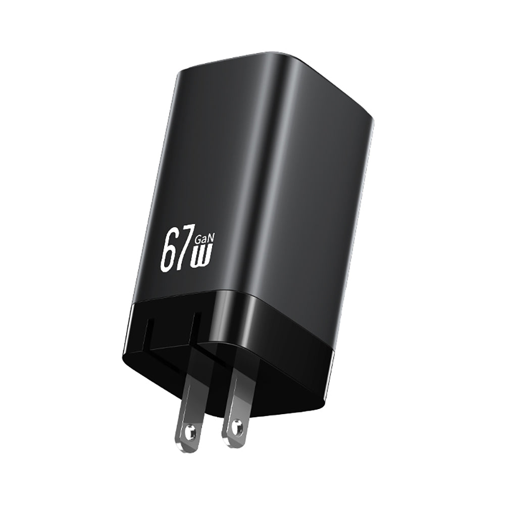 USAMS CC272 67W GaN 3-Port Fast Wall Charger (2x USB-C + USB-A)