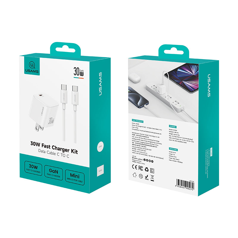 USAMS JO05 JO Series 30W Fast Charging Kit (Wall Charger + USB-C Cable)