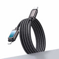 USAMS SJ819 U111 30W Type-C to Lightning Fast Charging Cable with Infinity Mirror LED Light (1.2m)