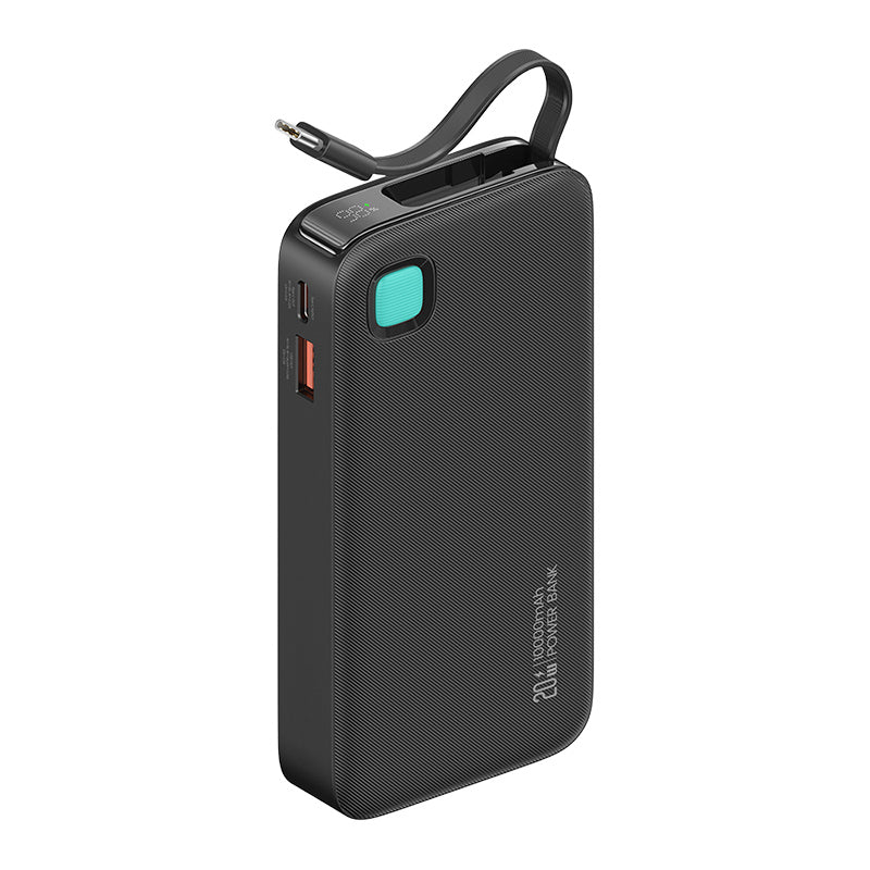 USAMS CD224 XY Series 20W Power Bank with Retractable USB-C Cable - 10000mAh