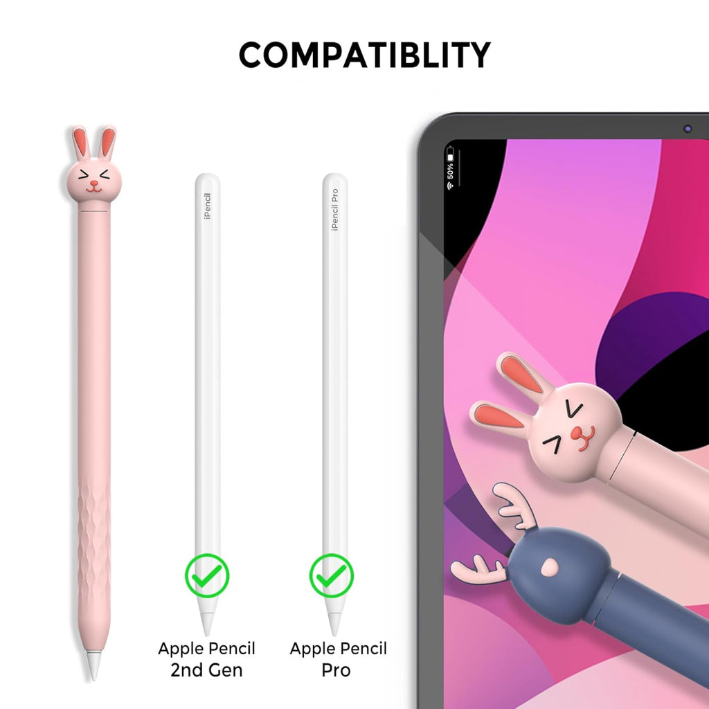 Cute Bunny Silicone Case for Apple Pencil Pro 2nd Generation