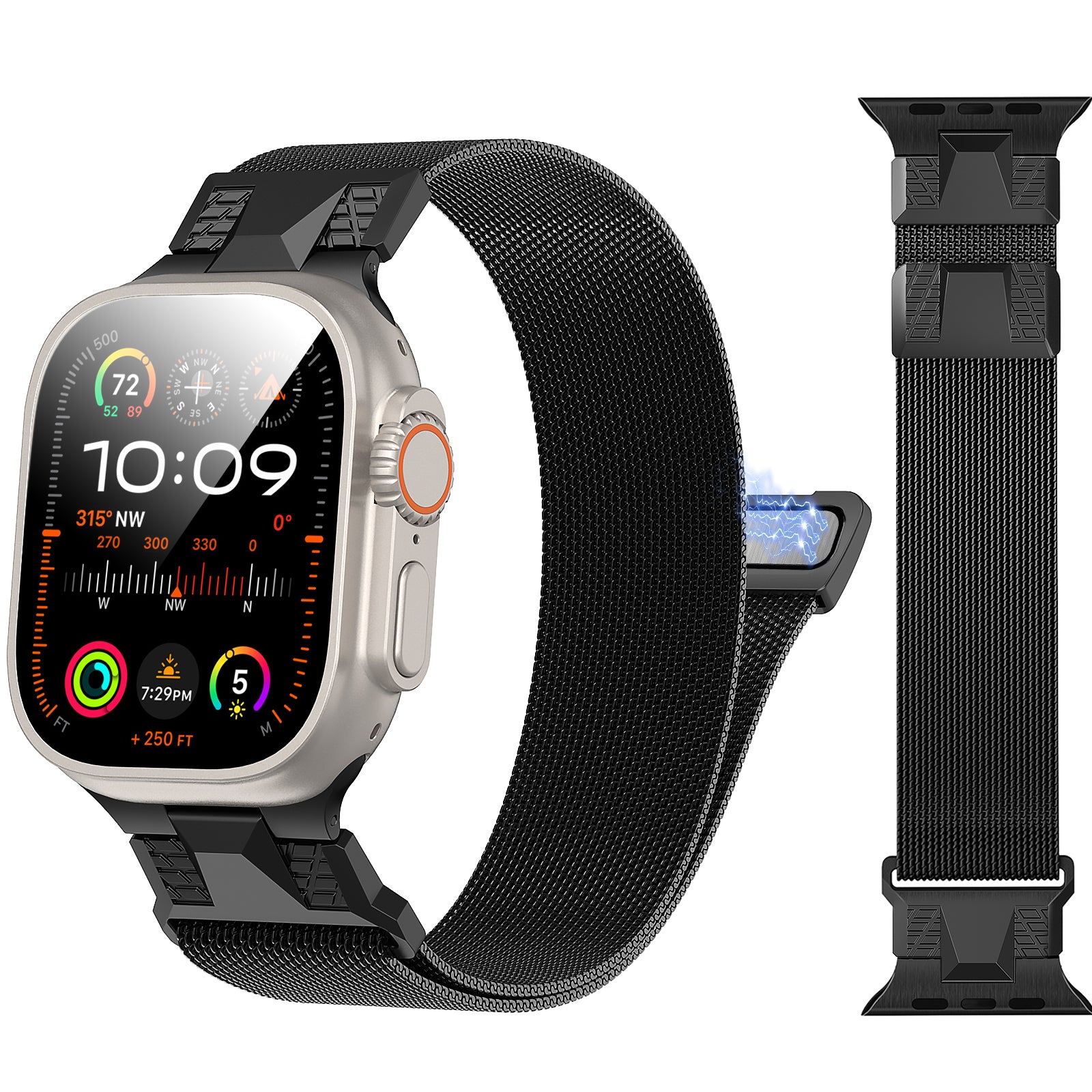 Premium Stainless Steel Mesh Magnetic Band for Apple Watch