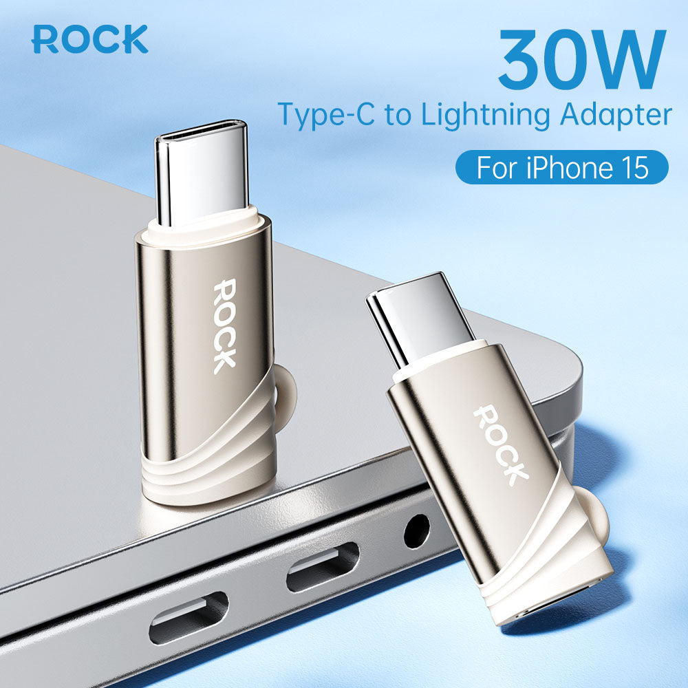 ROCK L12 Type-C to Lightning Adapter | Aluminum Alloy USB-C to Lightning Converter