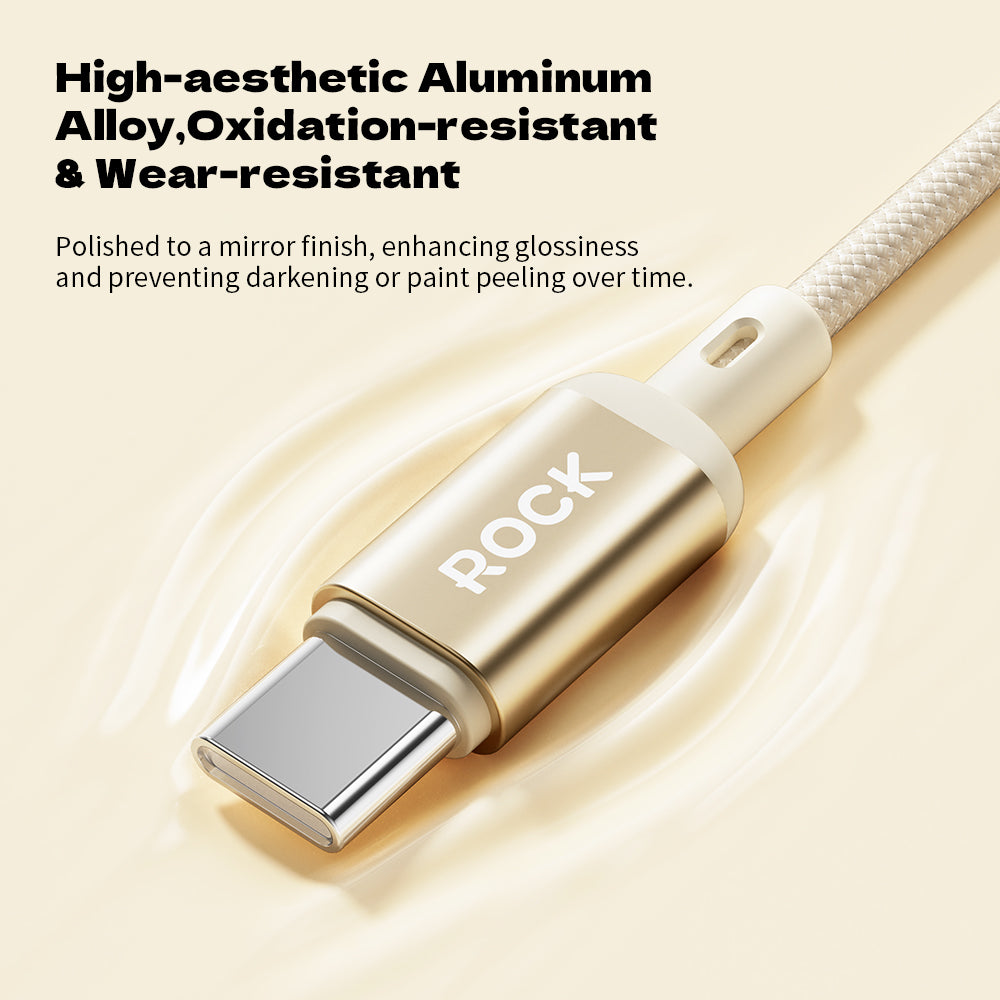 ROCK R18 Metals Braided USB-C to USB-C 100W PD Fast Charging Cable
