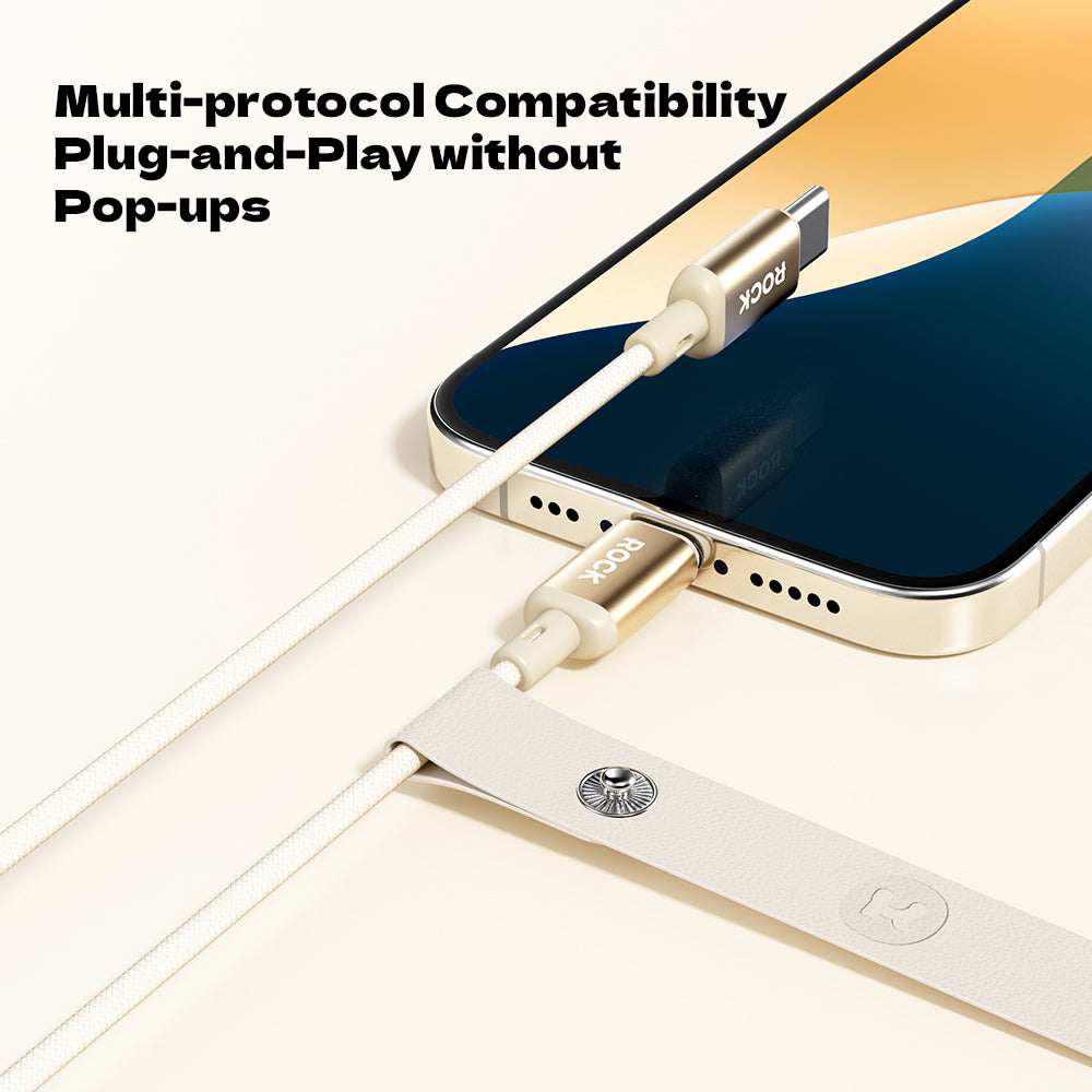 ROCK R18 Metals Braided USB-C to USB-C 100W PD Fast Charging Cable