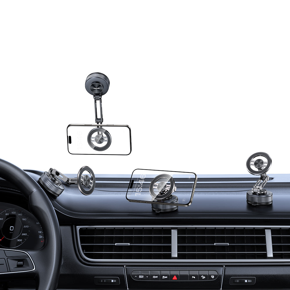 USAMS ZJ087 Vacuum Suction Magnetic Telescopic Car Phone Holder