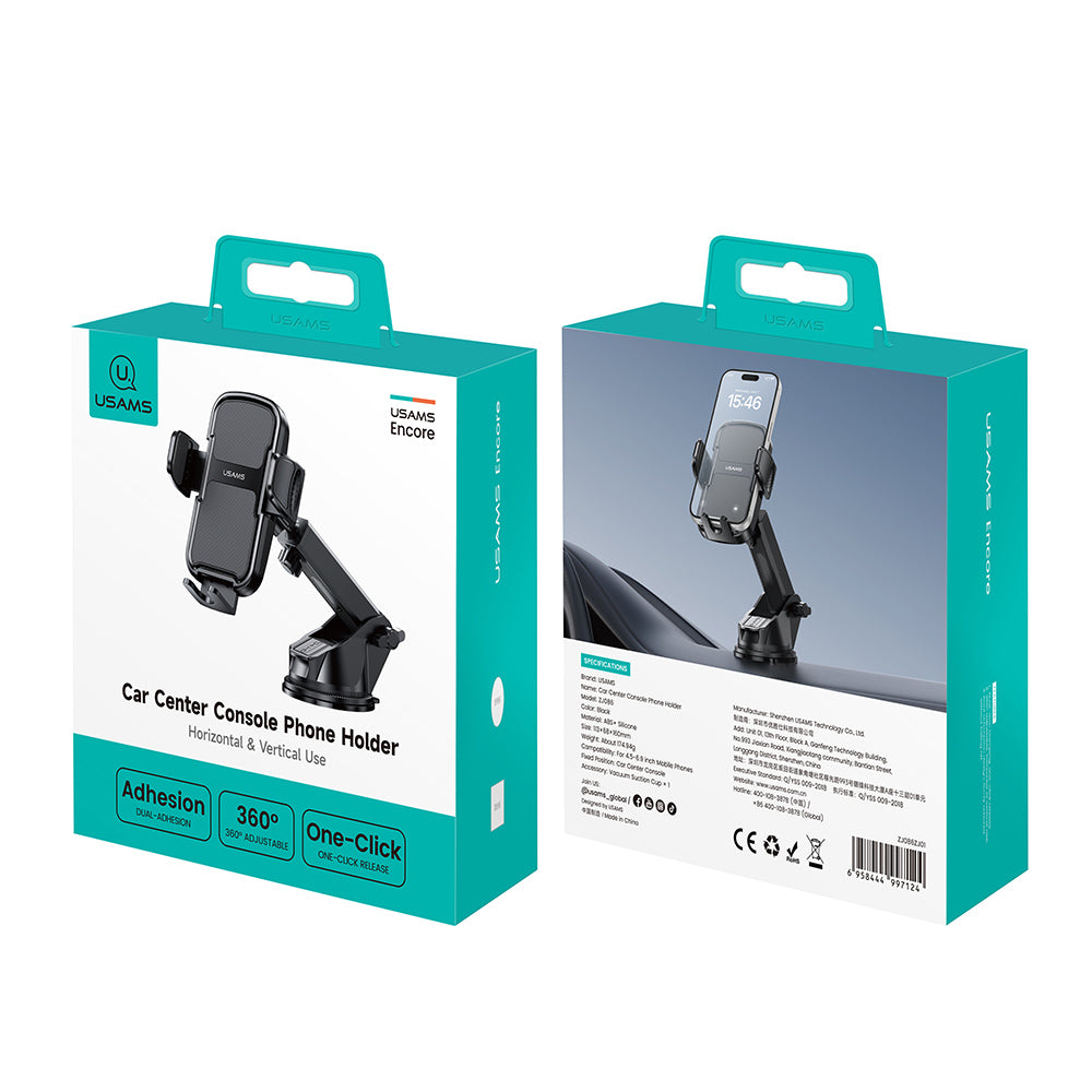 USAMS ZJ086 Car Vacuum Suction Cup Dashboard and Windshield Phone Holder