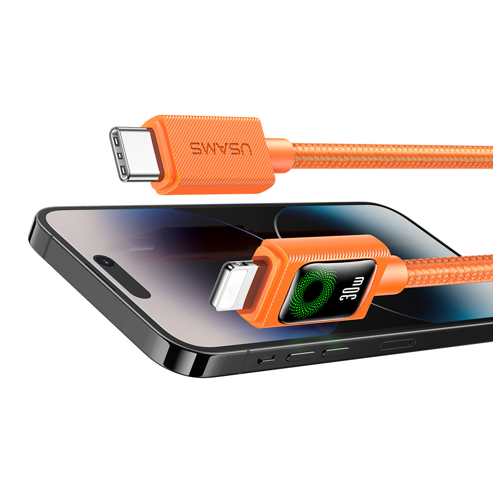 USAMS SJ774 U92 30W Type-C to Lightning Fast Charging Braided Cable (1.2m)