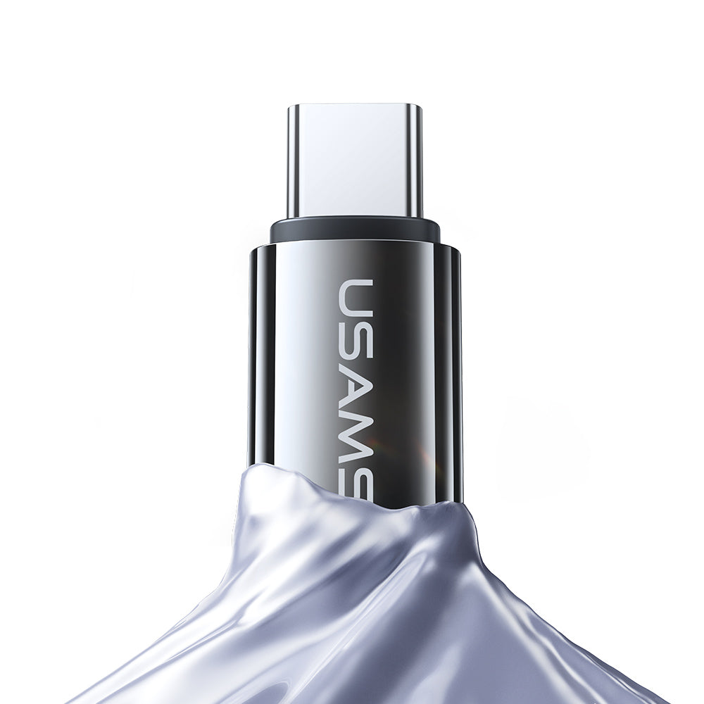 USAMS 30W Type-C To Lightning Zinc Alloy Fast Charging and Data Cable with Colorful Light