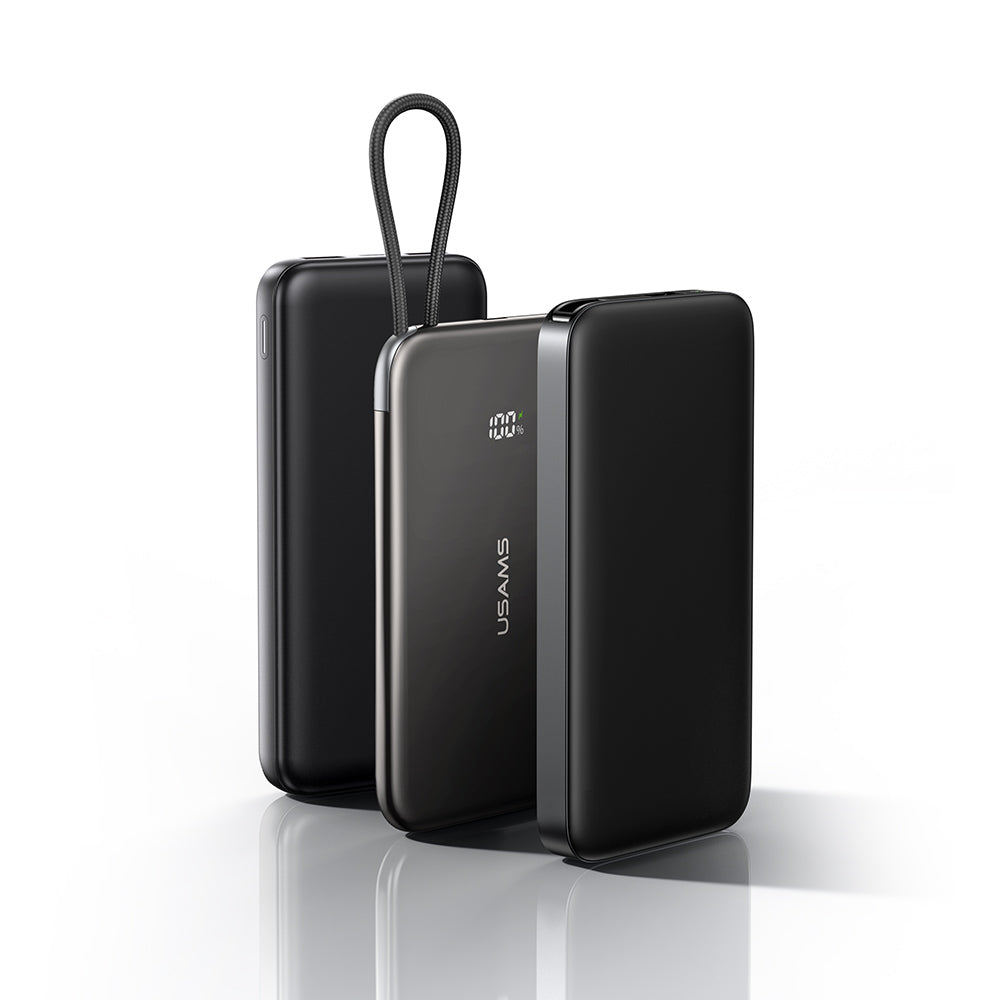 USAMS CD227 20W Ultra-thin Magnetic Digital Display Power Bank with Type-C Cable
