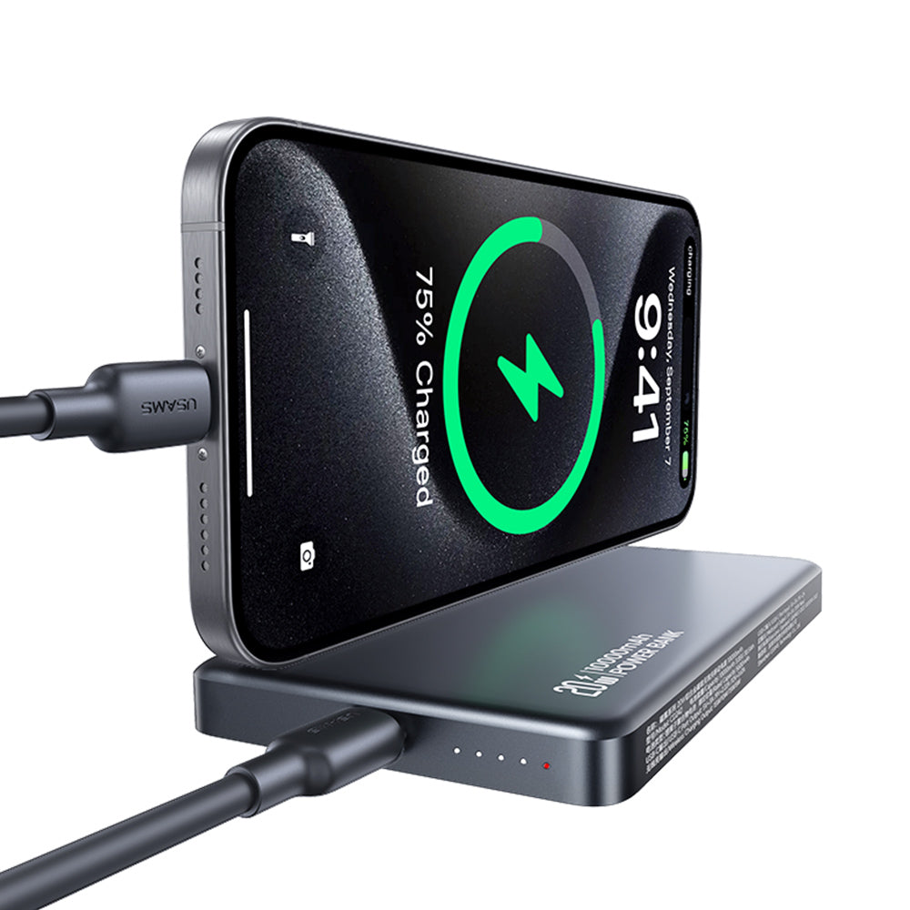 USAMS PD20W Magnetic Wireless Charging Power Bank 10000mAh