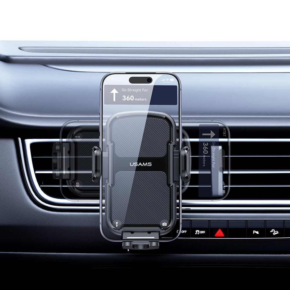 USAMS ZJ085 Dual Mechanical Arm Air Vent Car Phone Holder