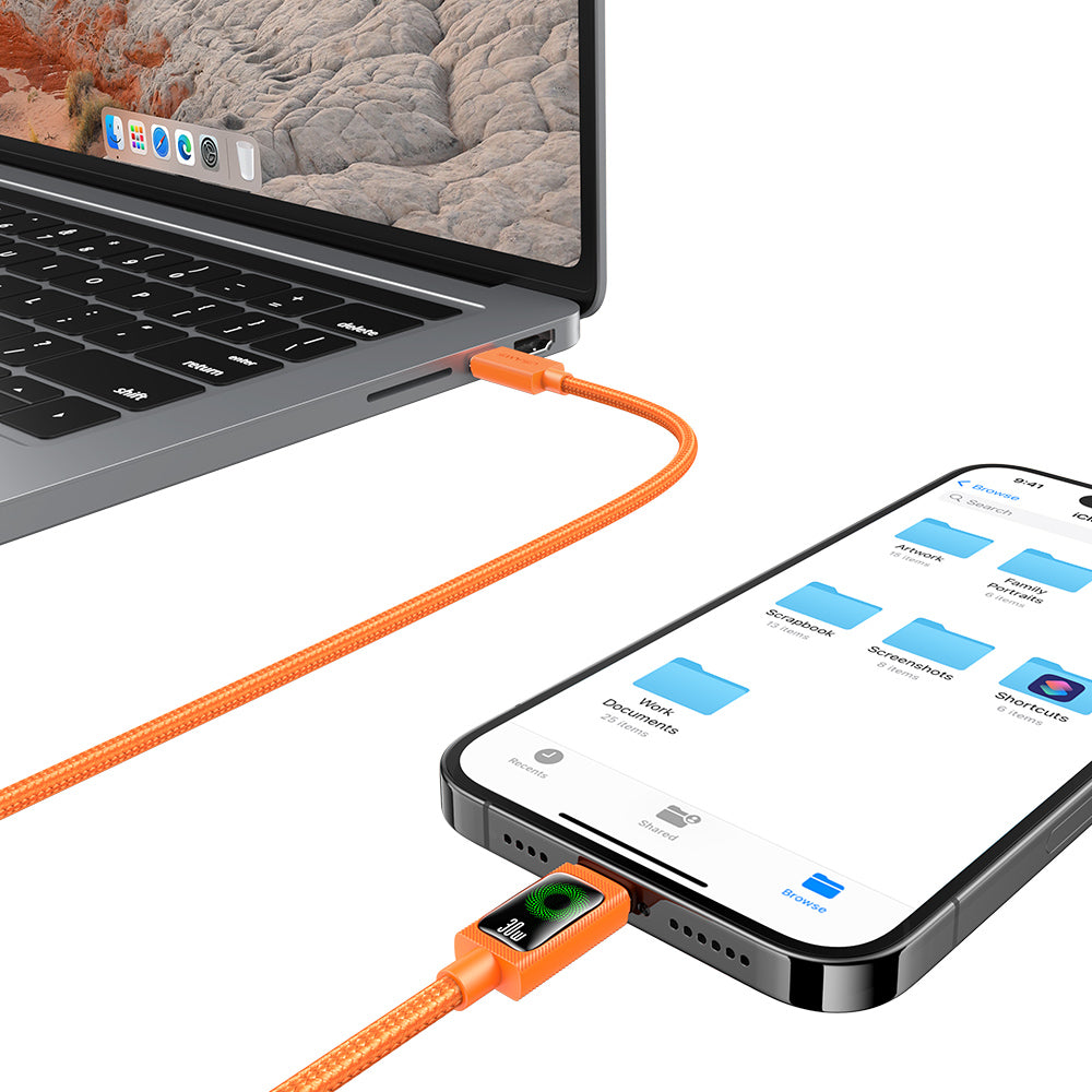 USAMS SJ774 U92 30W Type-C to Lightning Fast Charging Braided Cable (1.2m)