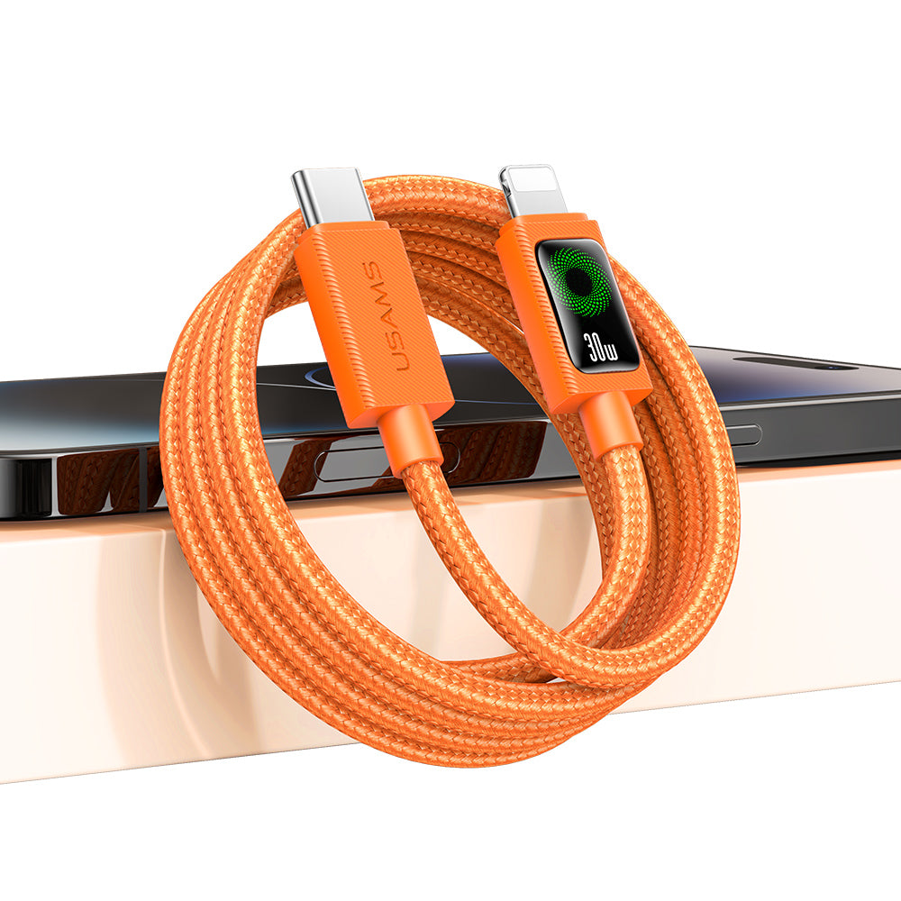 USAMS SJ774 U92 30W Type-C to Lightning Fast Charging Braided Cable (1.2m)