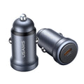 USAMS CC321 30W Single Port Aluminum Mini Fast Car Charger (USB-C PD)