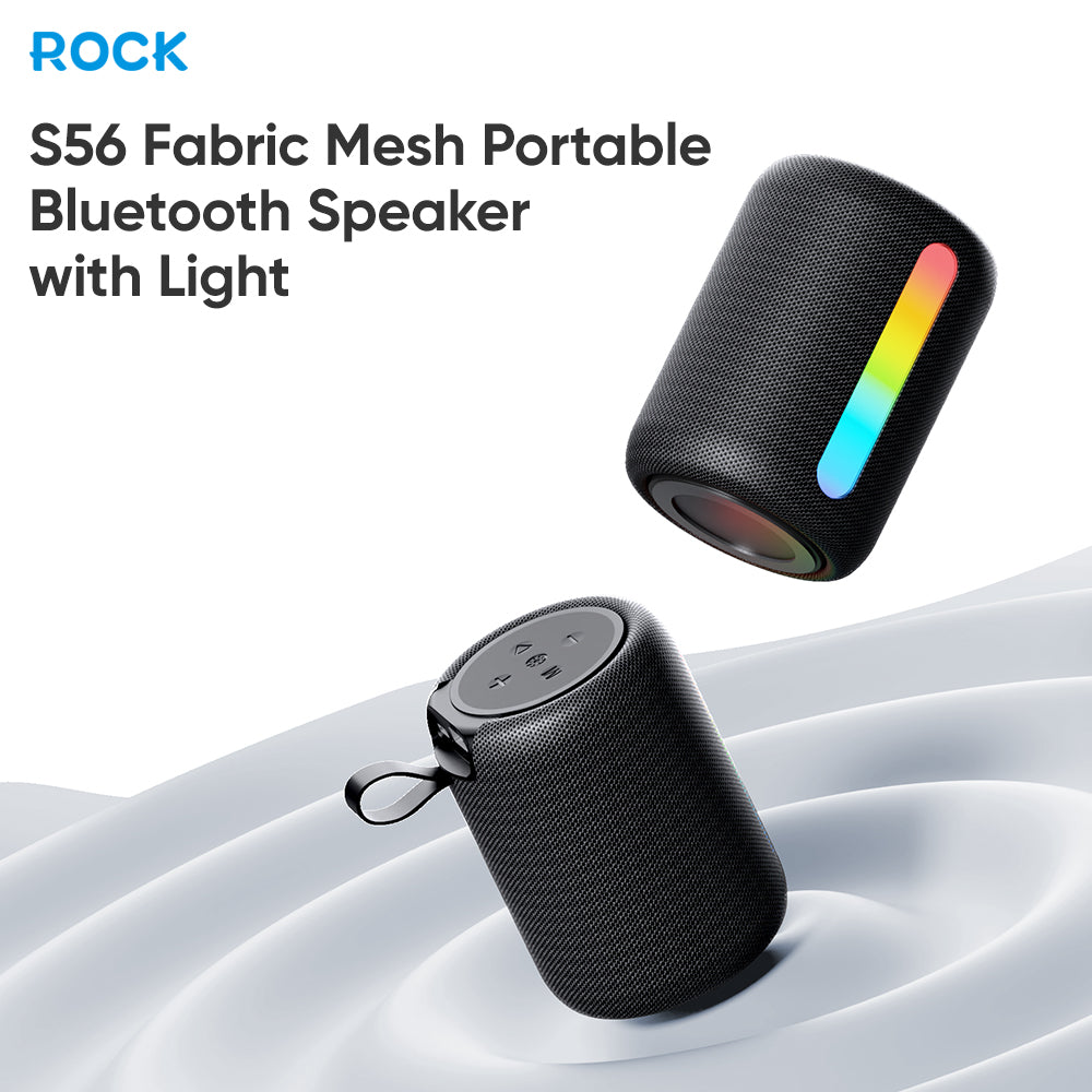 ROCK S56 Portable Bluetooth Speaker with RGB Light l 360° Stereo Sound