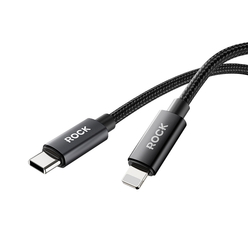 ROCK Z28 USB-C to Lightning Fast Charging and Data Cable (1m) - 27W PD Metal Braided