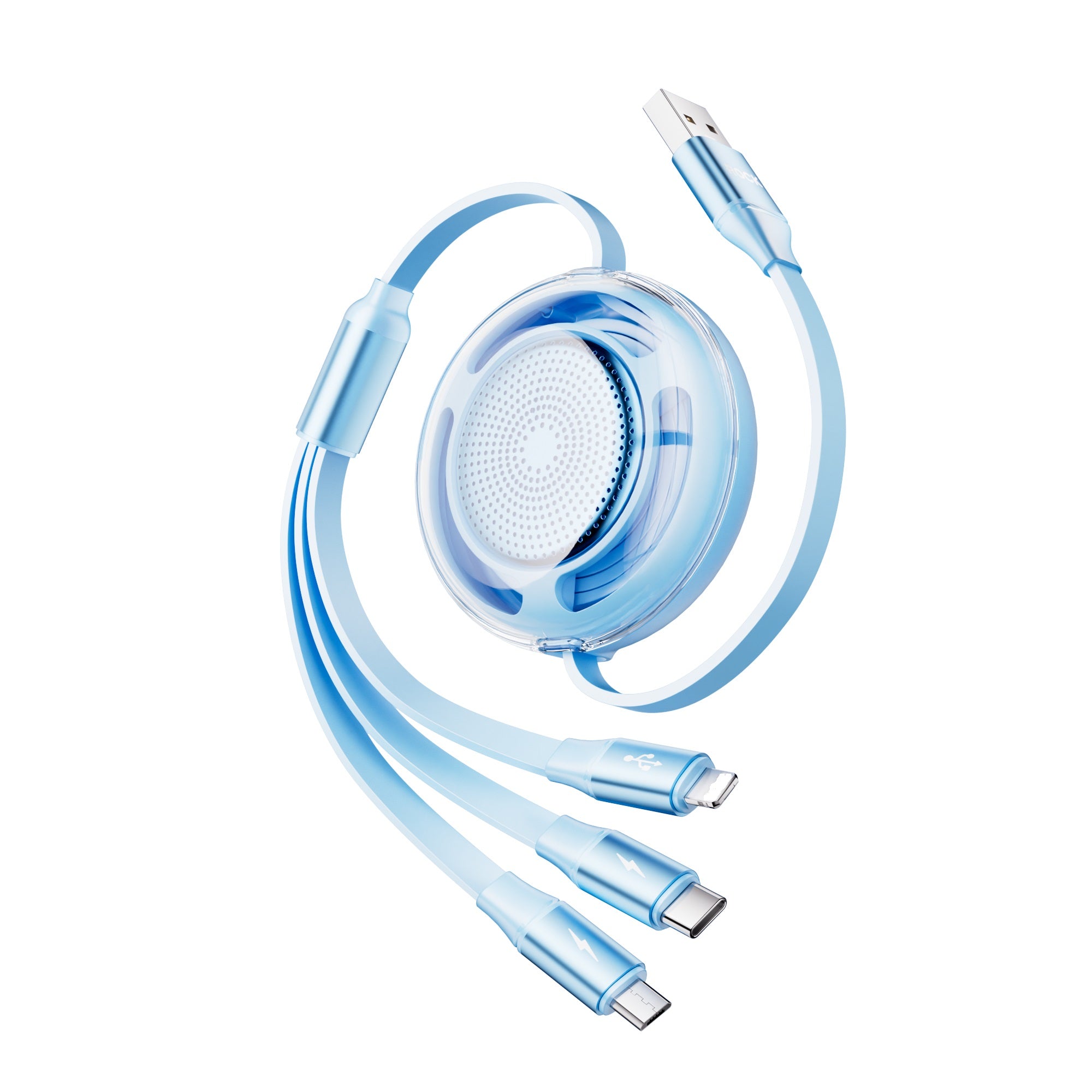 ROCK L10 Honeycomb Series 3-in-1 Retractable Data Cable
