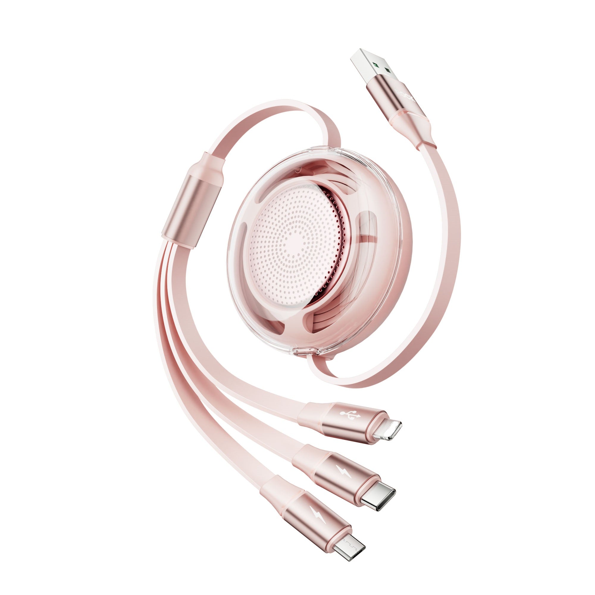 ROCK L10 Honeycomb Series 3-in-1 Retractable Data Cable