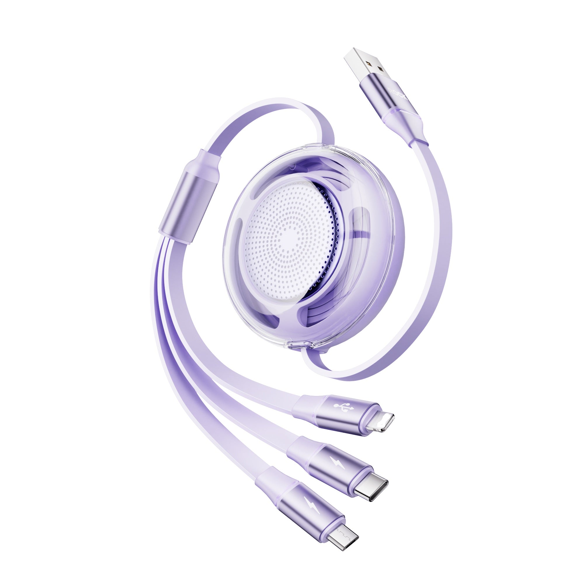 ROCK L10 Honeycomb Series 3-in-1 Retractable Data Cable